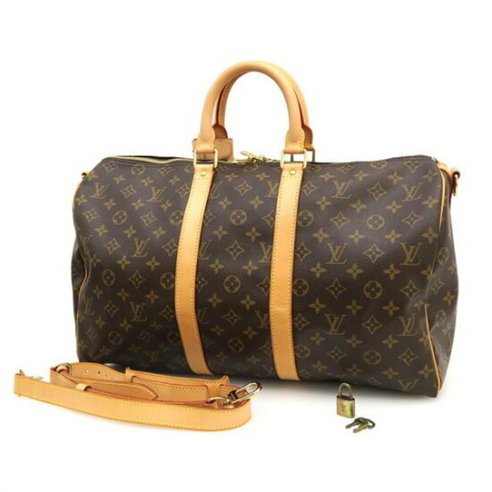 Louis Vuitton Monogram Keepall Bandouliere travel bag Brown